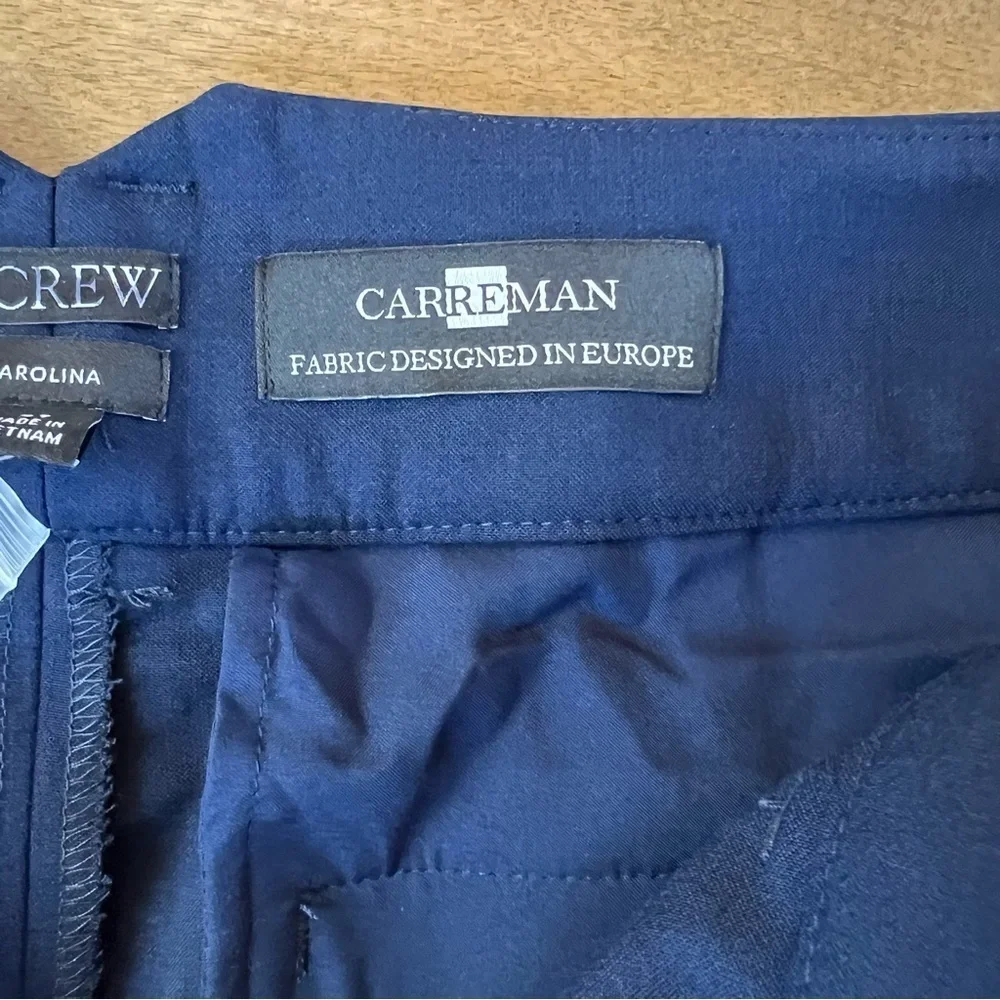 J. Crew Carolina Pants in Four Season Stretch in Navy Size 4 Tall